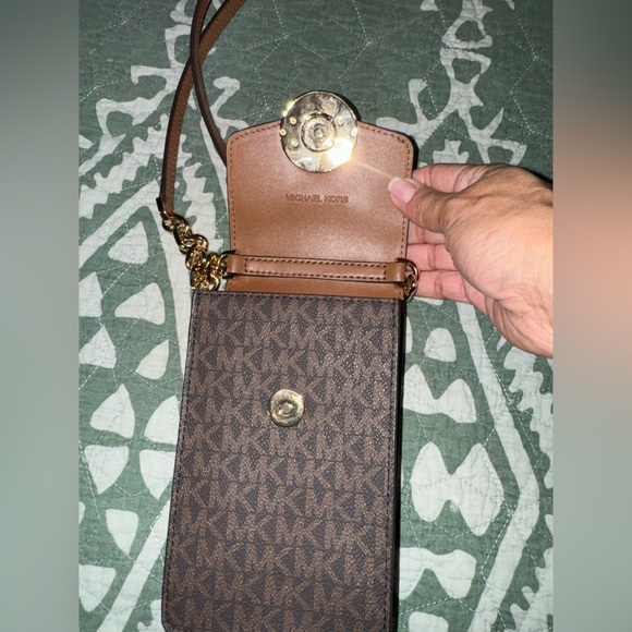 Michael Kors Tan and Brown Phone Crossbody - Picture 4 of 6